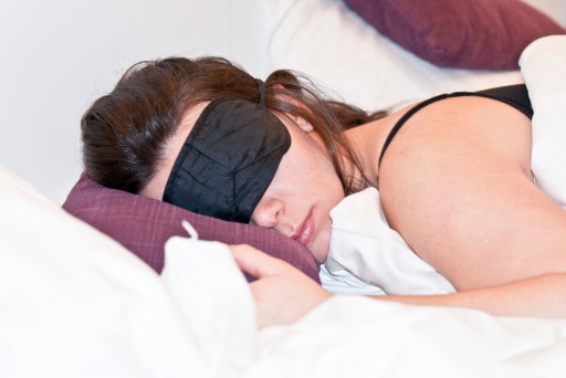 EYEPADAD Spacie zaviazané oči Čierna maska SLEEP