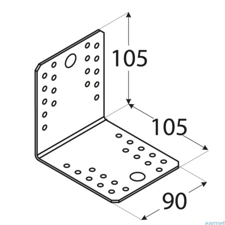 INŠTALÁCIA UHOLOVÁ STAVEBNÁ ŠKÁRA 105x105x90x2,5