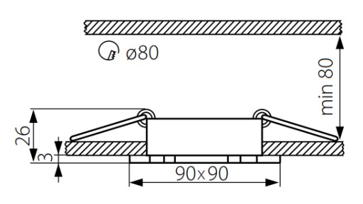 Halogénový držiak žiarovky pre LED na 230V CT61 GU10