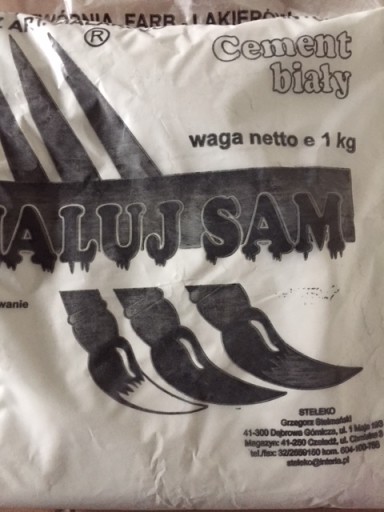 Biely dánsky snehovo biely cement 1 kg.