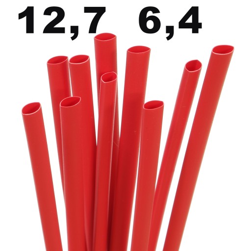 ZMRŠŤOVACIA TUBE RC 12,7 6,4 1m červená