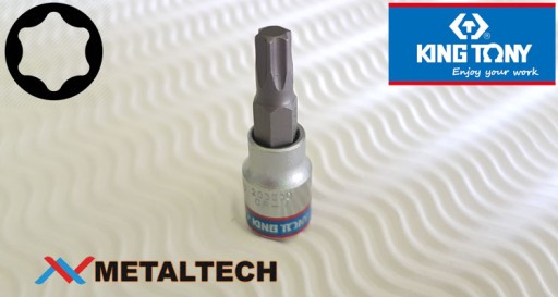 KĽÚČOVÉ ZÁSUVKY HROTY 1/4 TORX 10 KING TONY