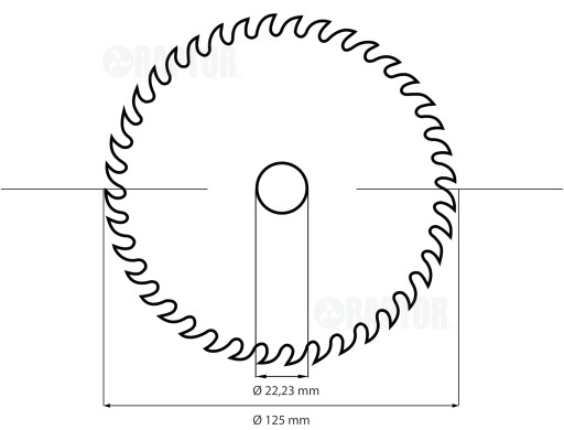 Pílový kotúč Widia na drevo Widia 125 mm x 22,2 40T