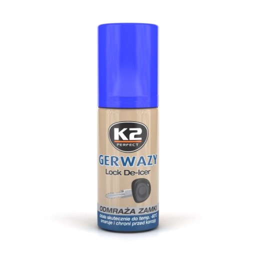 GERWAZY K2 Rozmrazovač autozámkov 50 ml
