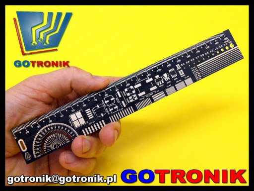 20 cm pravítko PCB, čierne____________________ PCB-098