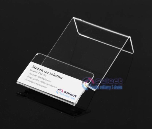 Stojan na TELEFÓN S POPISOM PLEXI 6,5 cm
