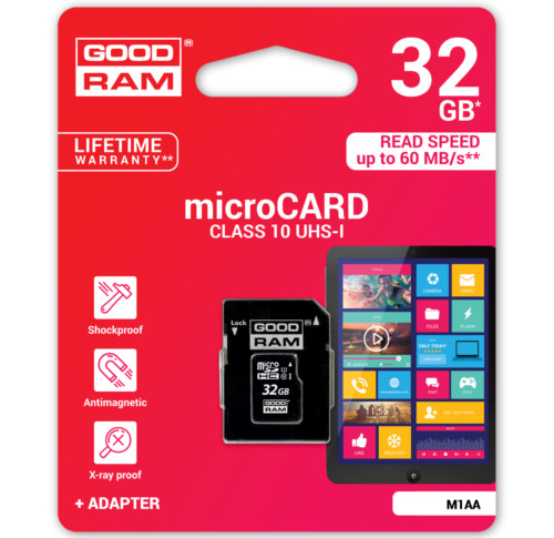 KARTA GOODRAM MICRO SD 32 GB MICRO 10 UHS + ADAPTÉR