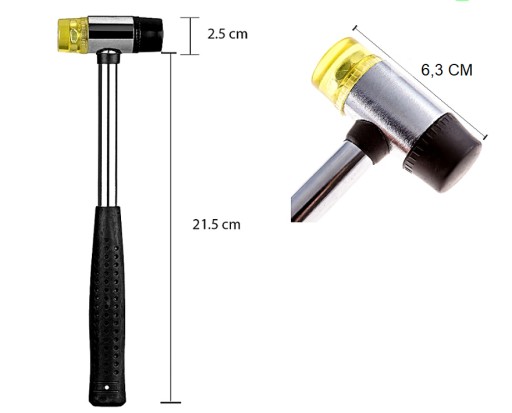 GUMA A PLASTOVÉ KLADIVO 30mm DREVENÁ RÚČKA
