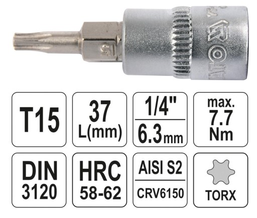 TORX LOCK KEY 1/4