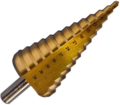 STEP KUŽELOVÁ VIACSTUPŇOVÁ VŔTAČKA NA VIANOČNÝ STROMČEK HSS 4-39mm