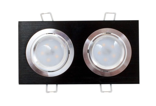 SVIETIDLO HLINÍKOVÁ LAMPA DVOJITÁ LED 9,6W GU10