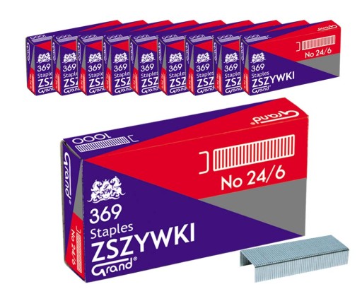 24/6 zinkové sponky (1000) Grand - 10 ks.