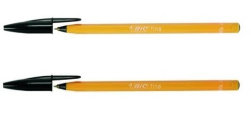 BIC ORANŽOVÉ guľôčkové pero čierne 2 ks.
