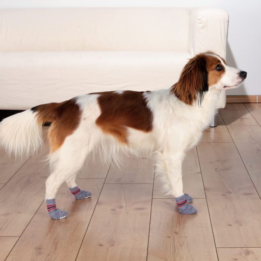 Trixie PROTIŠMYKOVÉ PONOŽKY pre psov, 2 ks L-XL, sivé