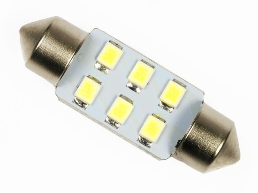 6x LED C5W C10W SMD trubicová žiarovka, trubica 42 mm