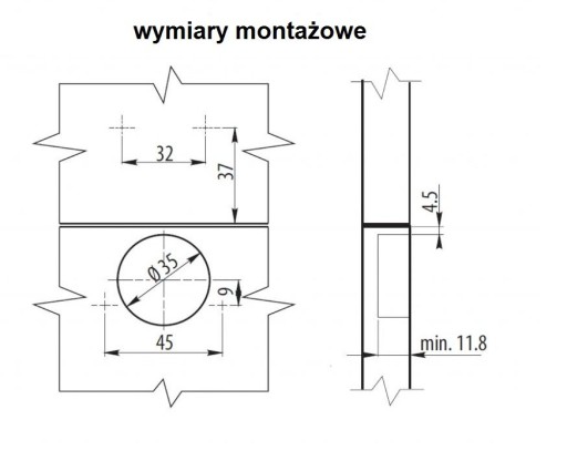 Nábytkový pánt STANDARD fi35mm pre čelá STRONG
