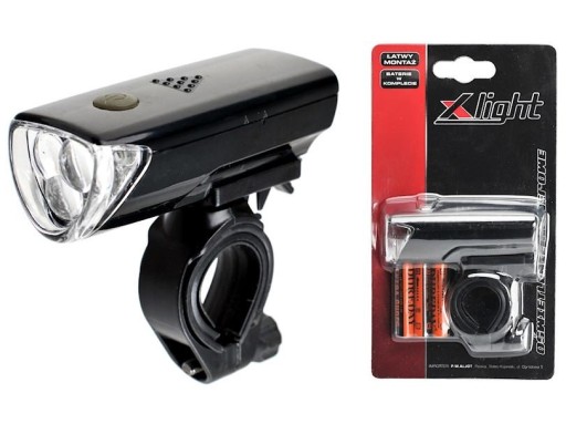 SET PROX X-LIGHT BICYCLE LIGHT XC-104A 25 lm BATÉRIA