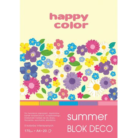 HAPPY COLOR BLOCK DECO A4 170g LETNÁ INTENZÍVNA