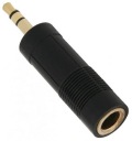 Adaptér 6,3 jack / 3,5 stupňová zástrčka GOLD (0578