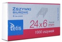 Oceľové kancelárske sponky Tetis 24 x 6 mm 