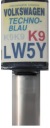 VW LW5Y K9 TECHNOBLAU LAKU NA ŠKRABENY ARA