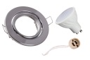 LED SET GU10 5W halogénová CHROMOVÁ OKRUHOVÁ LAMPA