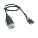 Kábel USB A zástrčka - 5pin zástrčka 2,54mm, dĺžka 30cm