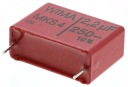 Kondenzátor 2,2uF 250V DC 160V AC R=22,5mm WIMA