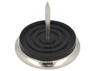 Nábytková nožička, kovový klzák, priemer 40x10mm, klinček