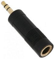 Adaptér 6,3 jack / 3,5 stupňová zástrčka GOLD (0578