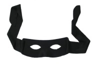 Gumička masky ZORRO OUTFIT karnevalová maska ​​čierna