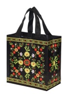 NÁKUPNÁ TAŠKA POLYPROPYLÉN látka SHOPPER FOLK 26x15x27cm SIEŤOVANÁ 10L