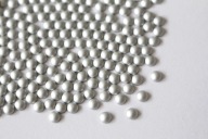 THERMO HOT FIX POLPERLEŤ, matná strieborná, 4 mm, 50 kusov