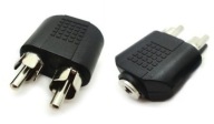 Adaptér malý JACK gn 3.5 / 2x RCA zástrčka (1351)