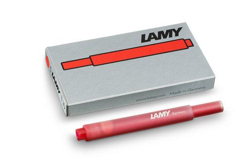 ATRAMENTOVÉ NÁPLNE PRE PERÁ LAMY T10, ČERVENÉ, 5 ks
