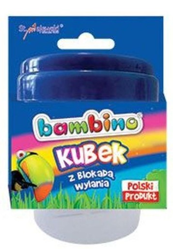 STRIEBORNÝ HRNČEK NA VODU NA MAĽOVANIE BAMBINO FARBU