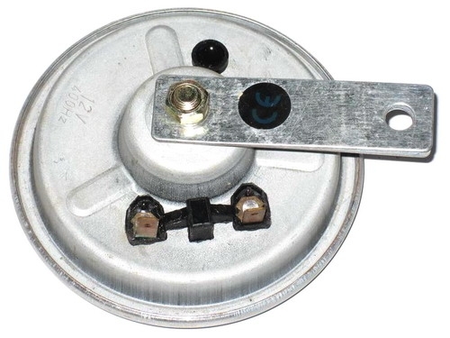 KOVOVÝ ROH SIVÁ A ČIERNA 110mm 12V MOTOCYKEL