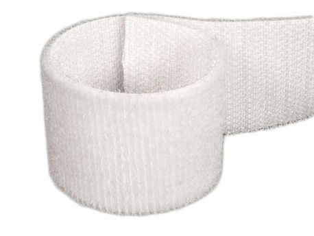 Páska na suchý zips 20mm OBOJSTRANNÁ Biela HRUB