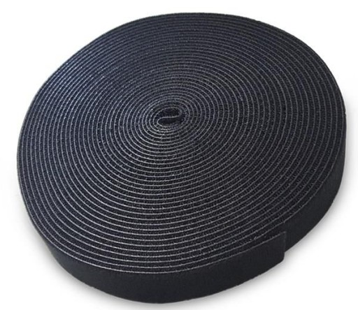 ORGANIZÁTOR KÁBLOV Páska na suchý zips obojstranná páska ČIERNA 20mm 5m SILNÁ na káble