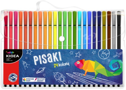 Kidea fixky, fixky a fixky v kufríku v 24 farbách