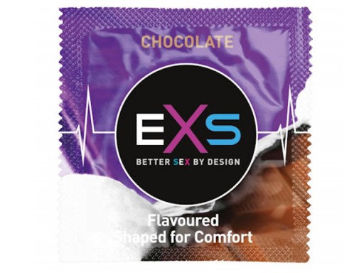 EXS CHOCOLATE vonné kondómy, čokoládová príchuť, sada 25 kusov.