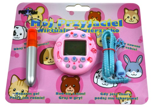 TAMAGOTCHI RUŽOVÁ RUŽOVÁ INTERAKTÍVNA HRAČKA ZVIERATKO 49V1 GUĽOVÉ VODÍTKO