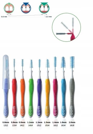 GUM medzizubné kefky 0,6 mm čističe – 6 ks