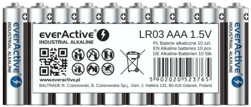 everActive Pro LR03 AAA alkalické batérie 10 ks