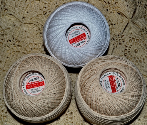 Cordonka MUZA 10 ARIADNA 30*6 - 525m BIELA / ECRU