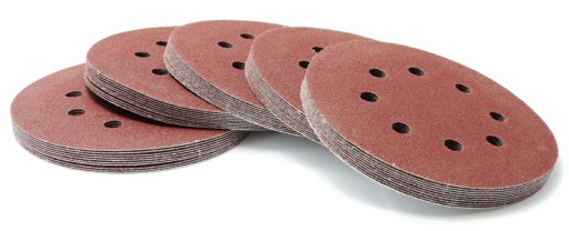 Kotúč brúsneho papiera, kotúče na suchý zips, 125 mm, 8 otvorov, 10 ks