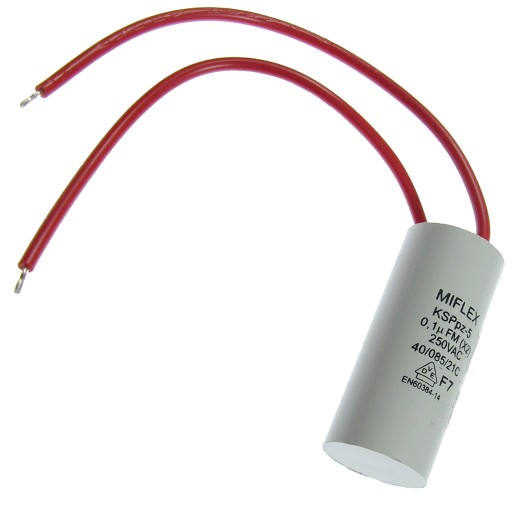 Filtračný kondenzátor MIFLEX 0,1uF x2 250 KSPpz-5