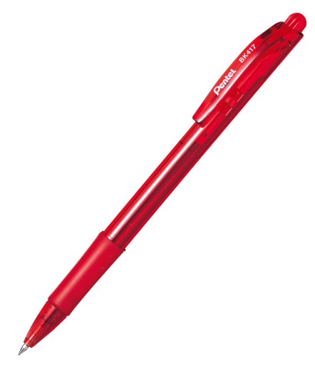 PENTEL BK417 WOW RED AUTOMATICKÉ GULIČKOVÉ PERO x3