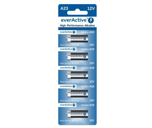 5x alkalické batérie pre diaľkové ovládanie everActive A23 12V