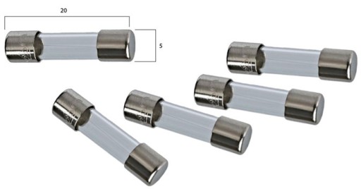 TRUBOVÁ SKLENENÁ POISTKA F63mA 20mm 250V (10KS